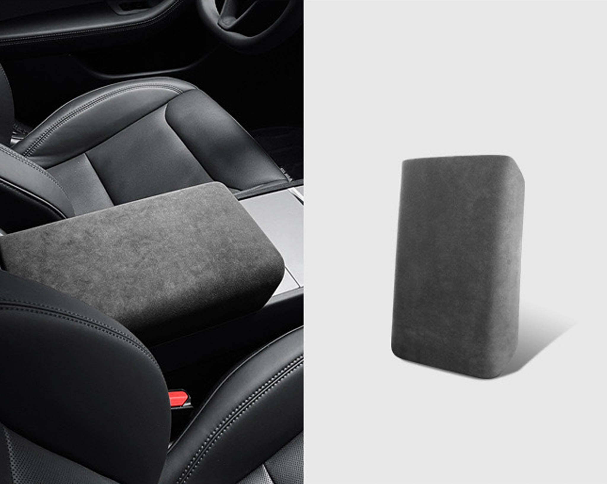 Alcantara Armrest Cover for Tesla 2024+ Model 3 Highland & 2025+ Model Y Juniper