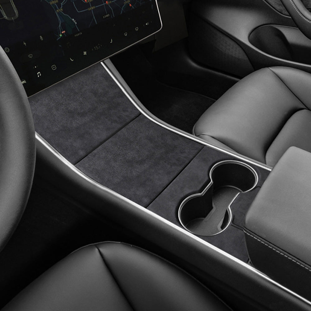 Premium Alcantara Center Console Wrap for 2017–2020 Tesla Model 3 – Luxurious Suede Interior Upgrade