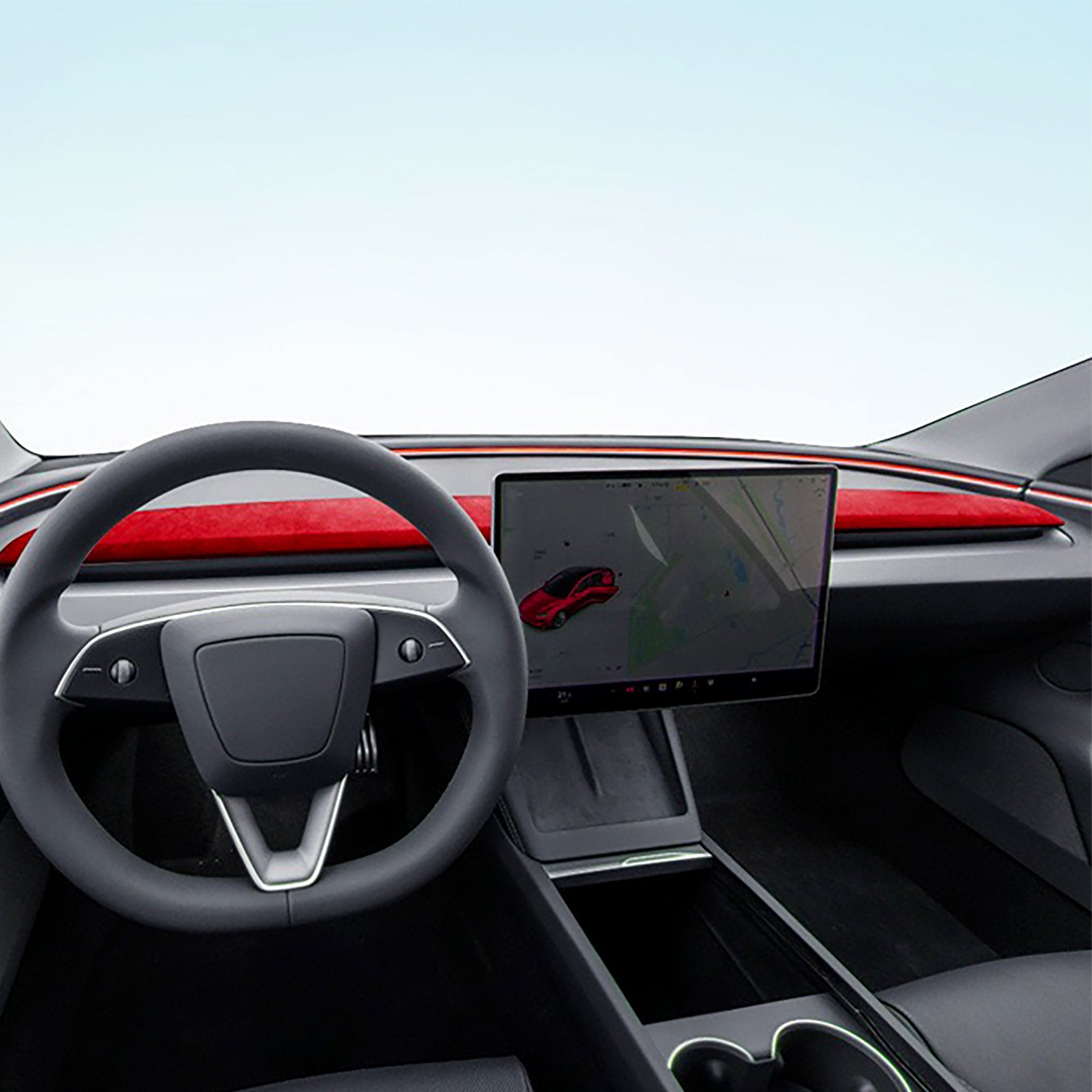 Alcantara Dashboard Cover for Tesla Model 3 Highland & Model Y Juniper (2024+)