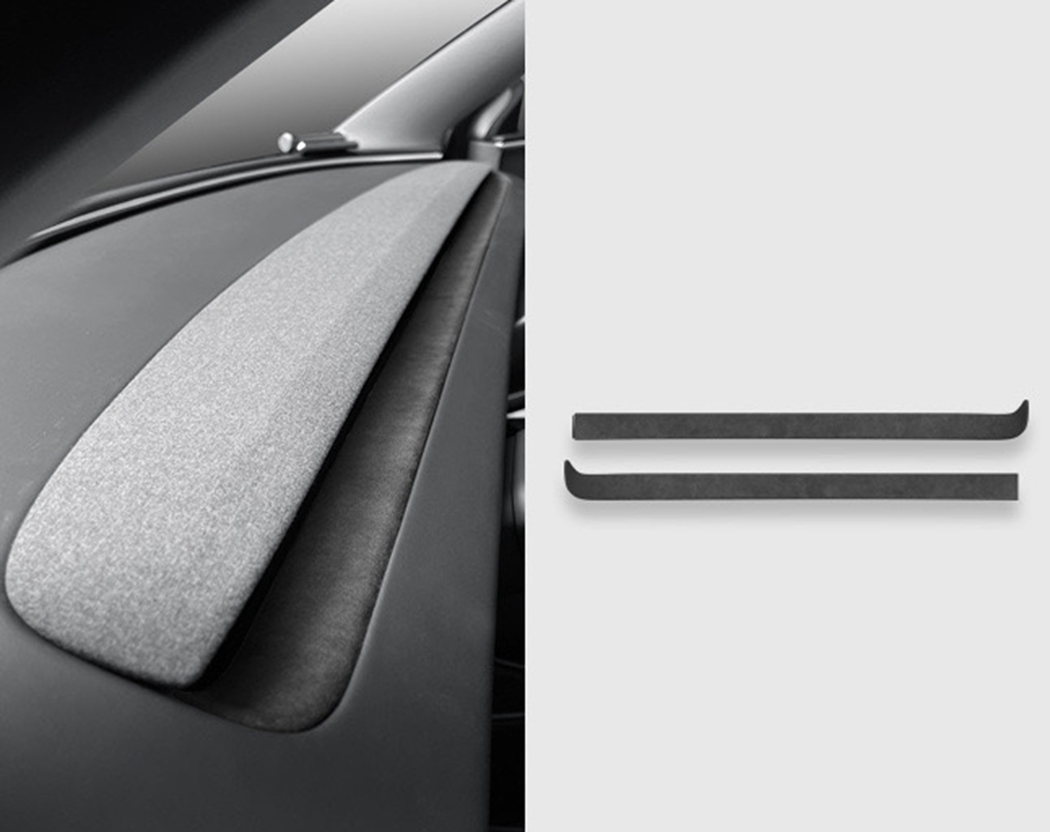 Tesla Alcantara Dash Trim Cover For New 2024+ Model 3 Highland & 2025+ Model Y Juniper (2 pieces)
