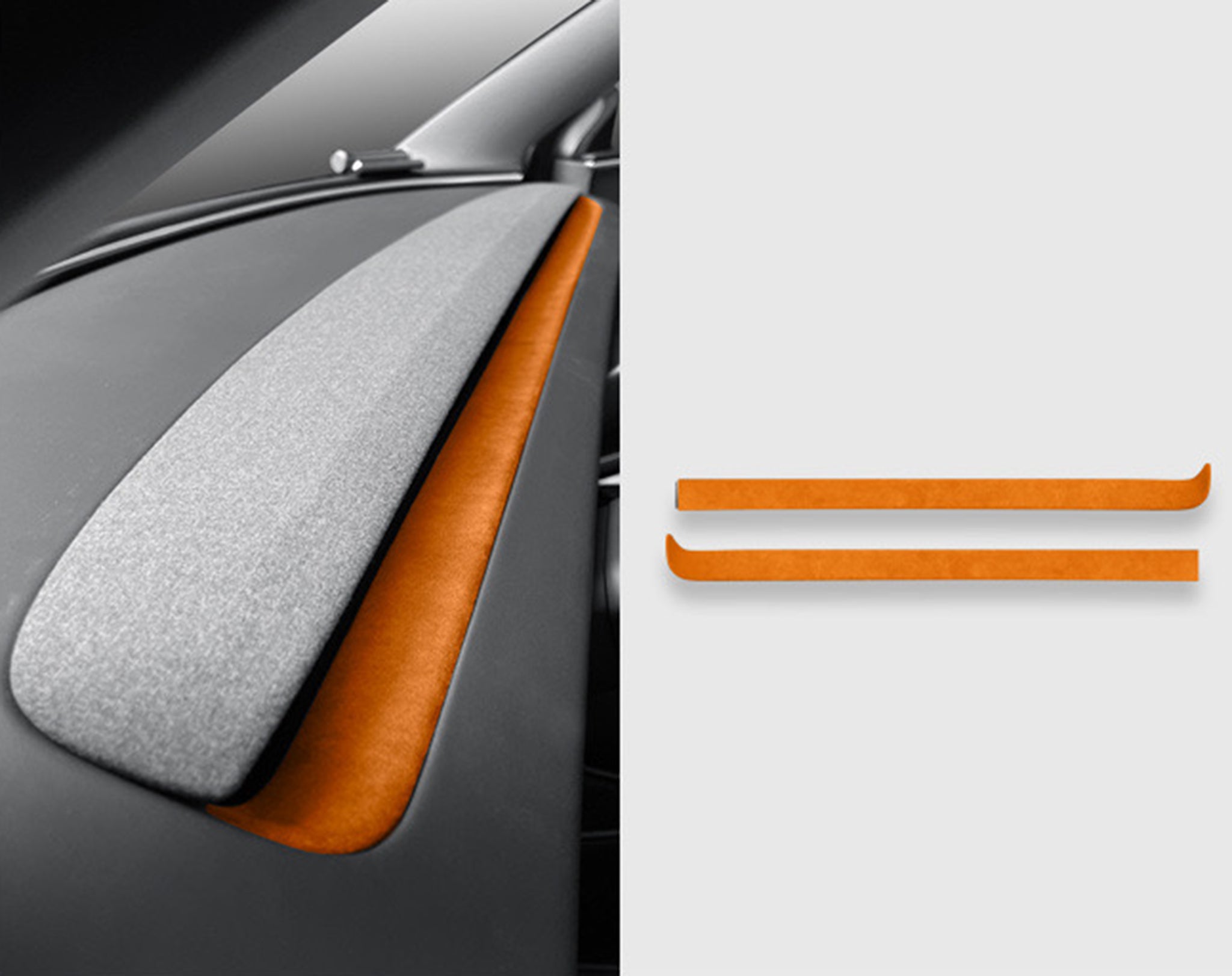 Tesla Alcantara Dash Trim Cover For New 2024+ Model 3 Highland & 2025+ Model Y Juniper (2 pieces)