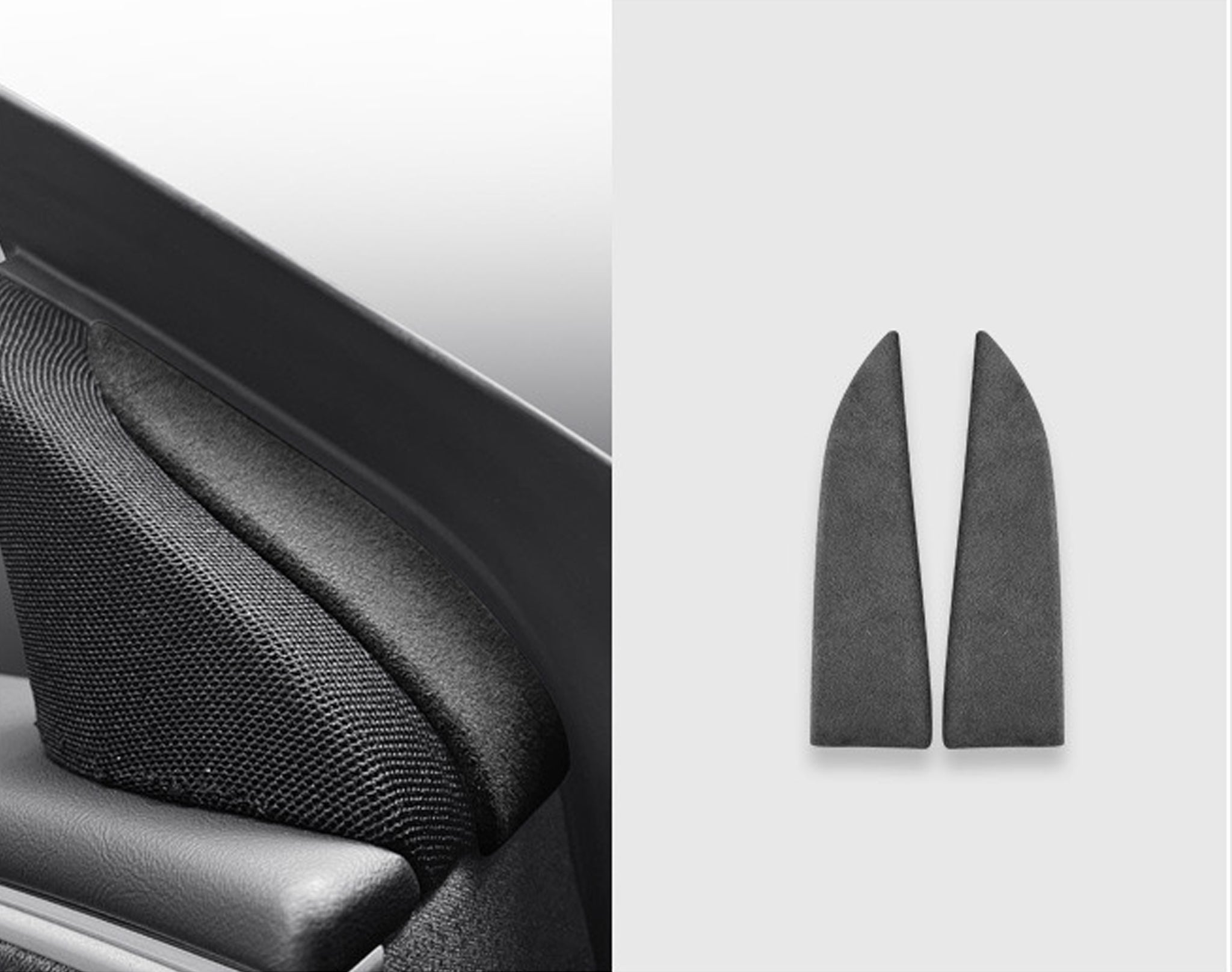 Tesla Alcantara Front Door Tweeter Trim Cover for 2024+ Model 3 Highland & New Model Y Juniper