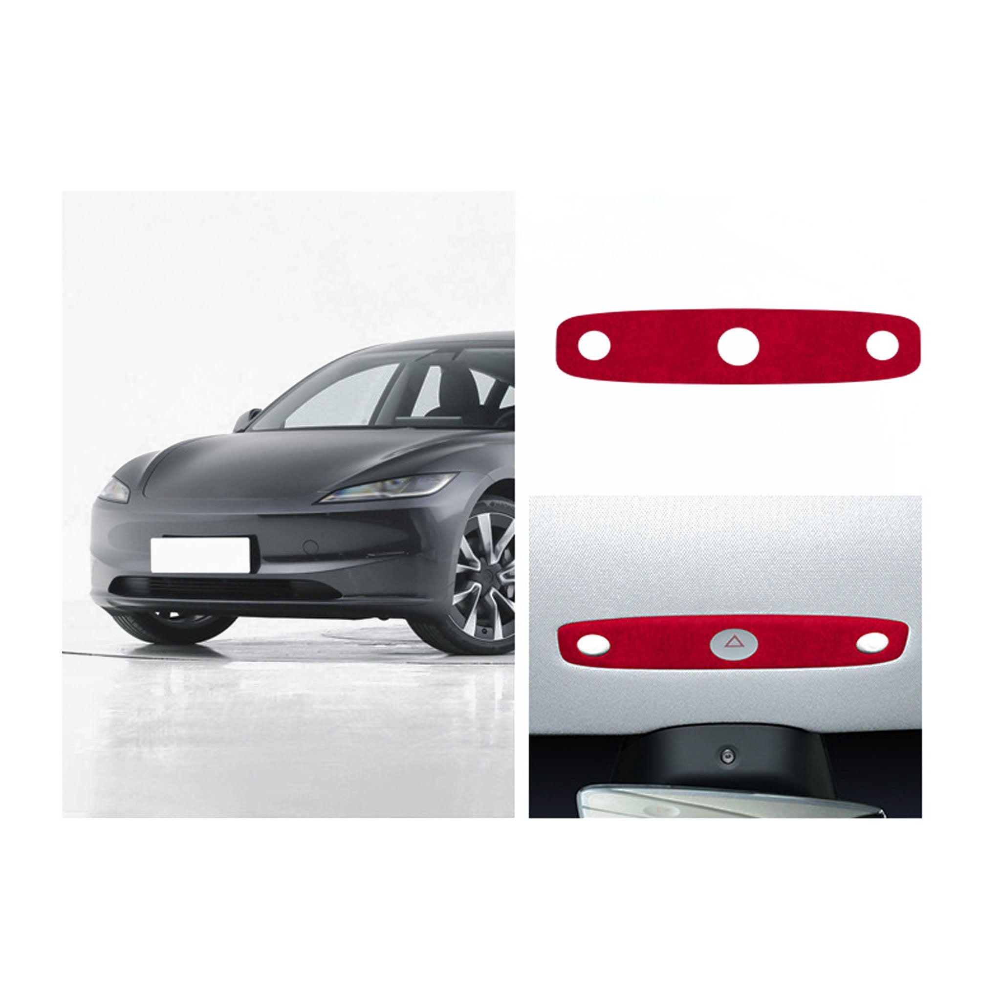Tesla Alcantara Interior Reading Light Wrap Sticker for 2024+ Model 3 Highland & New Model Y Juniper