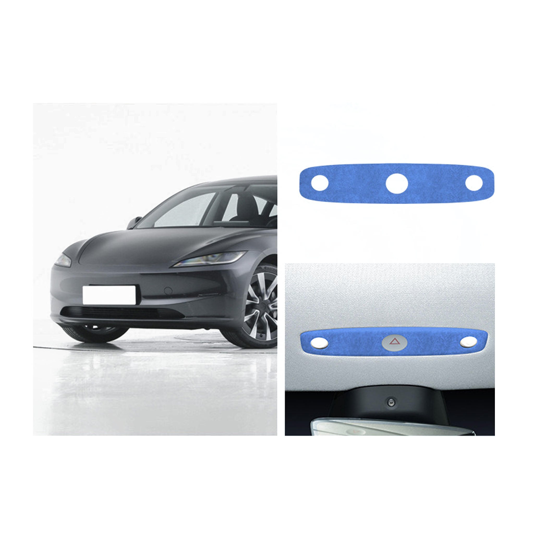 Tesla Alcantara Interior Reading Light Wrap Sticker for 2024+ Model 3 Highland & New Model Y Juniper