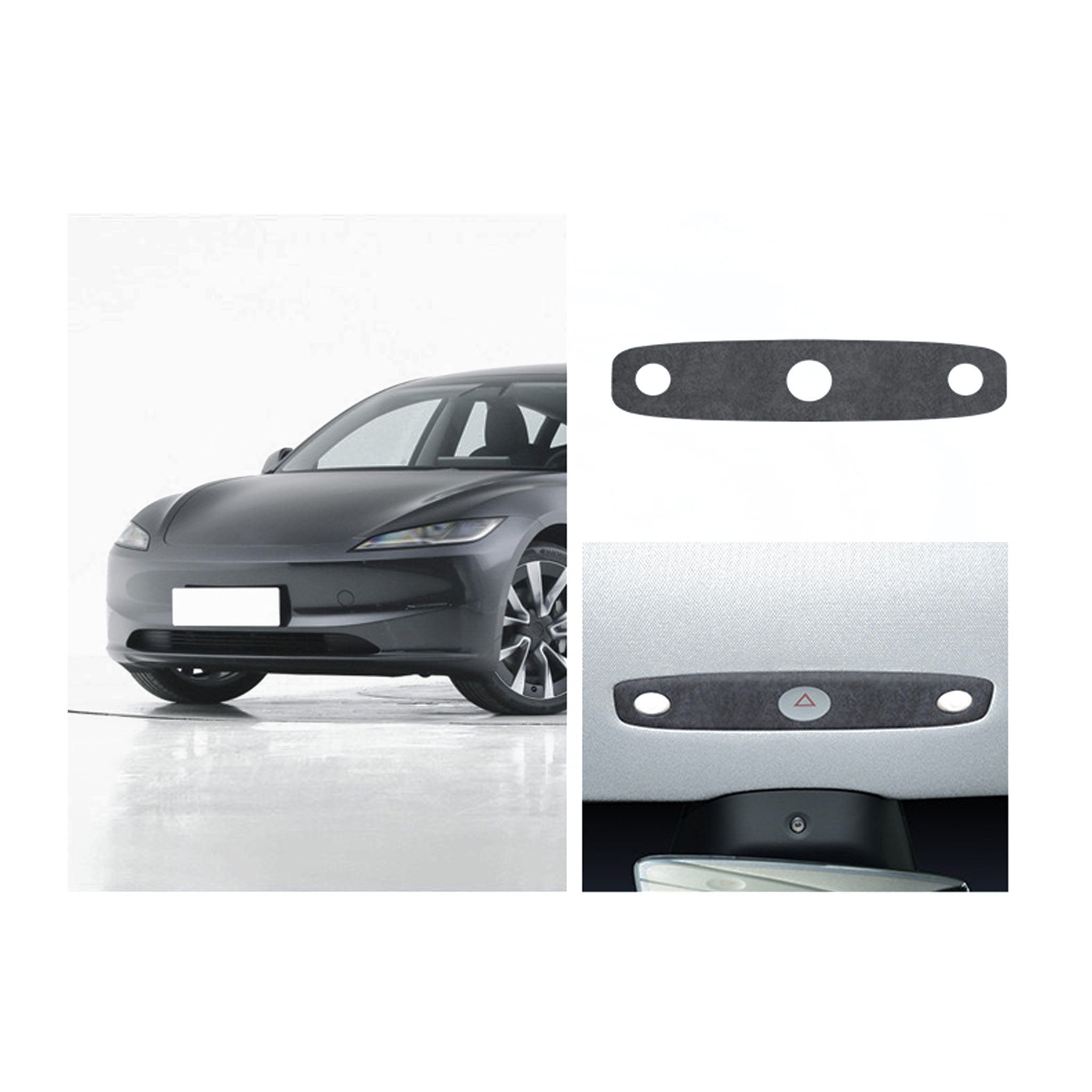 Tesla Alcantara Interior Reading Light Wrap Sticker for 2024+ Model 3 Highland & New Model Y Juniper
