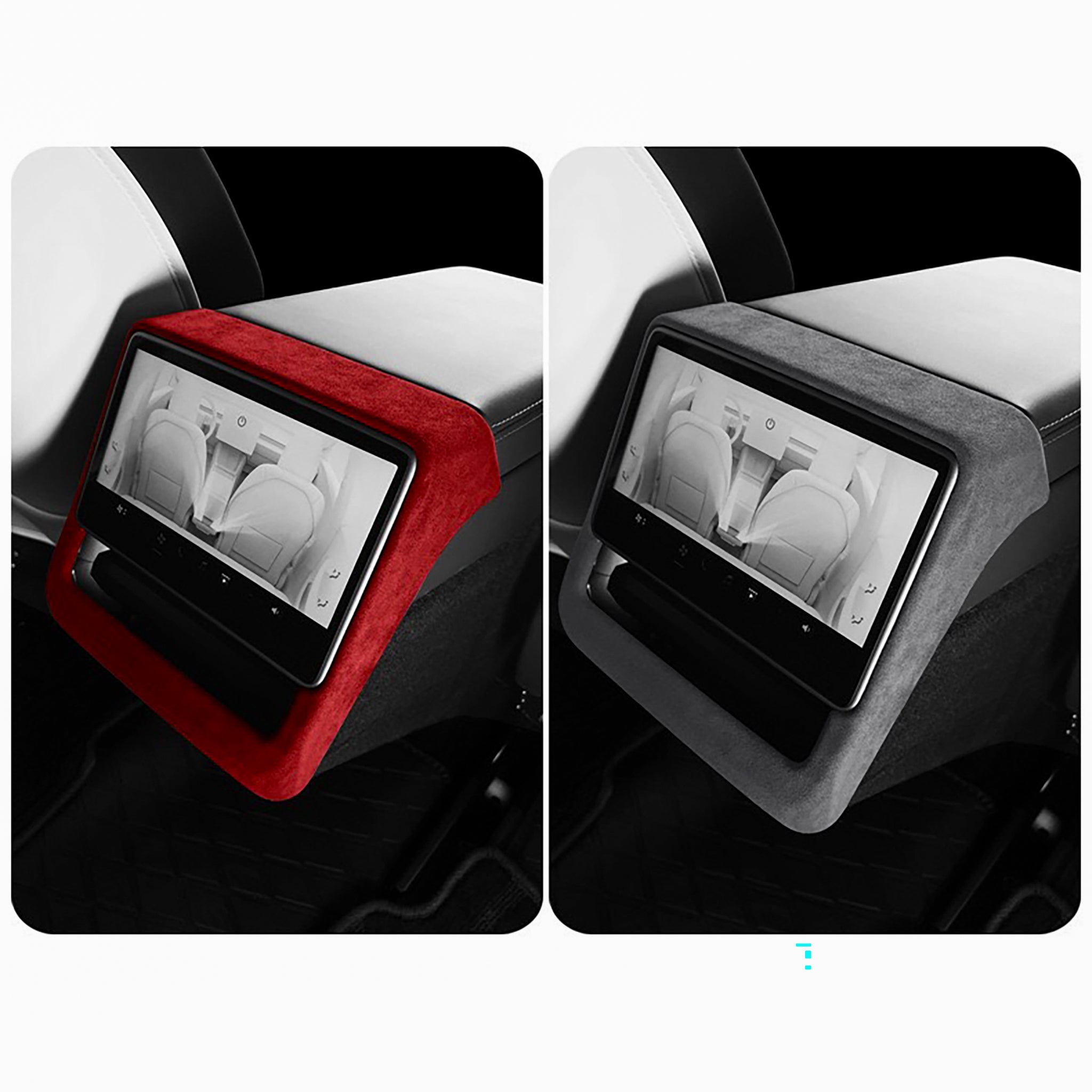 Tesla Alcantara Rear Screen Trim Cover for 2024+ Model 3 Highland & 2025+ Model Y Juniper