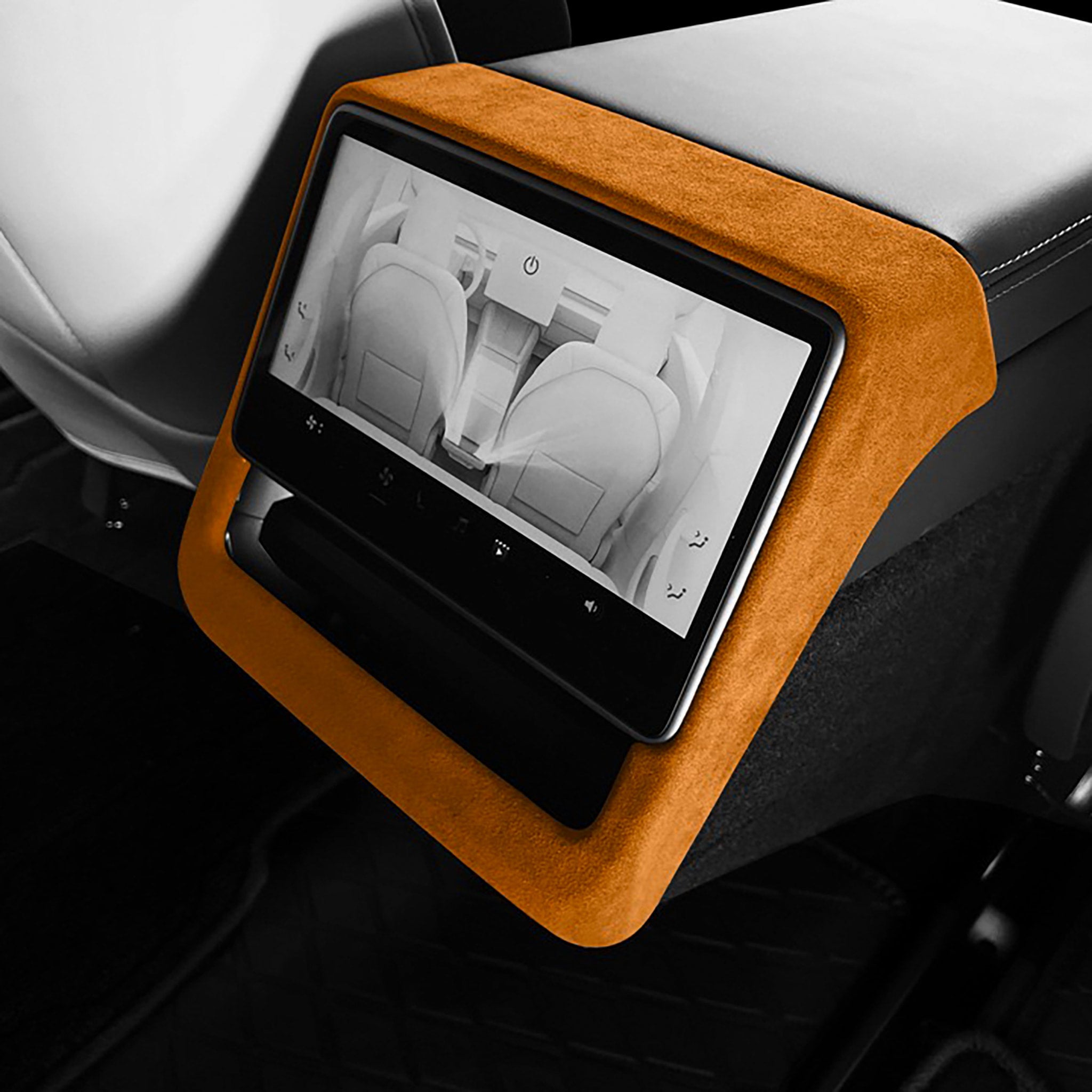 Tesla Alcantara Rear Screen Trim Cover for 2024+ Model 3 Highland & 2025+ Model Y Juniper