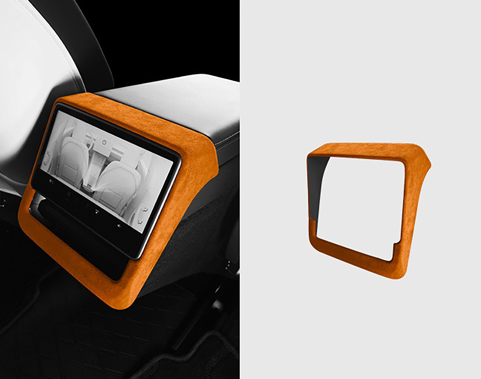 Tesla Alcantara Rear Screen Trim Cover for 2024+ Model 3 Highland & 2025+ Model Y Juniper