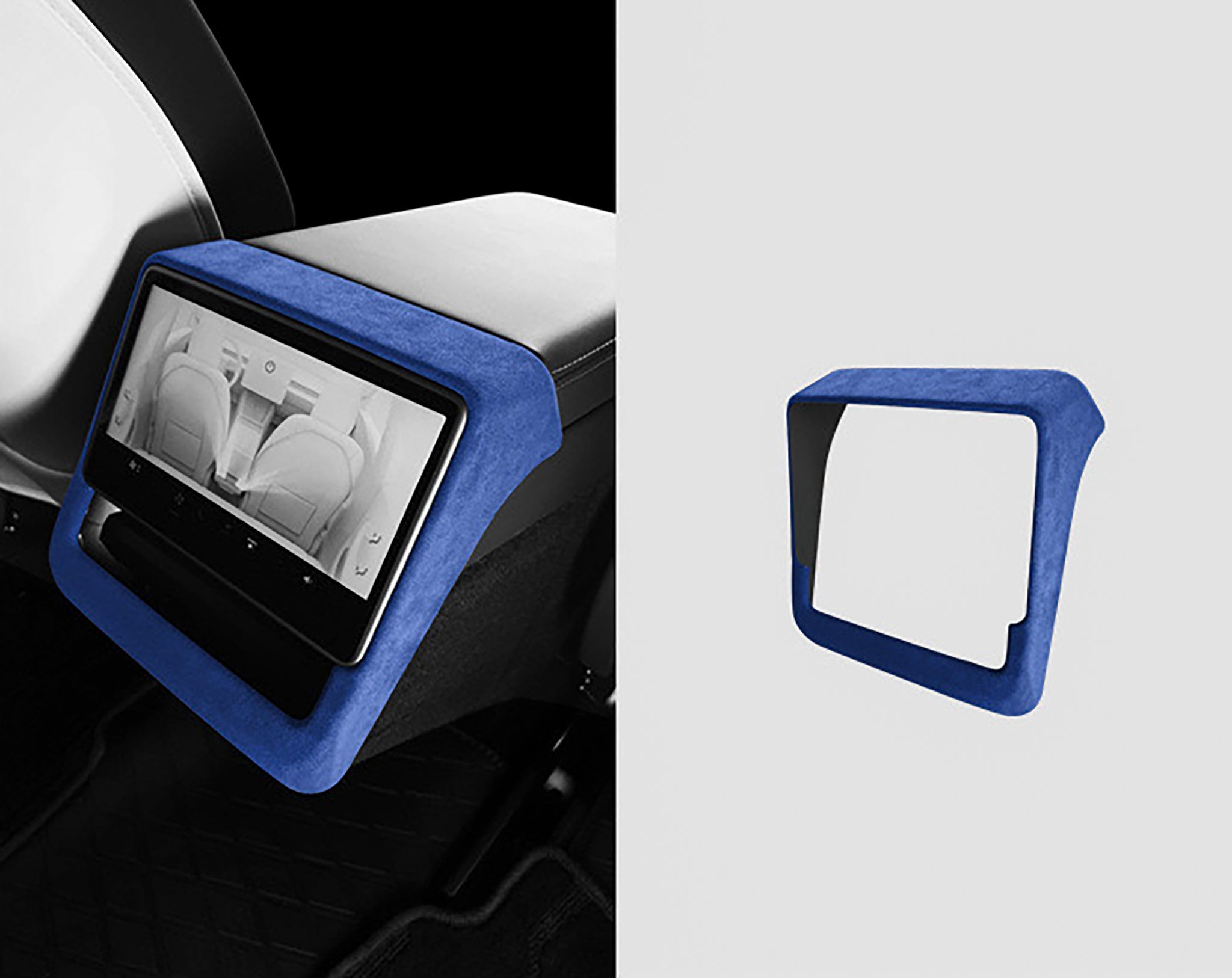 Tesla Alcantara Rear Screen Trim Cover for 2024+ Model 3 Highland & 2025+ Model Y Juniper