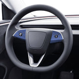Tesla Alcantara Steering Wheel Panel Wrap Sticker for 2024+ Model 3 Highland