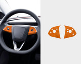 Tesla Alcantara Steering Wheel Panel Wrap Sticker for 2024+ Model 3 Highland