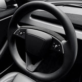 Tessgo Alcantara Steering Wheel Upper Trim Cover for Tesla Model Y Juniper 2026+