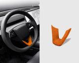 Premium Alcantara Steering Wheel Lower Trim Cover for 2024+ Tesla Model 3 Highland & 2025+ Model Y Juniper