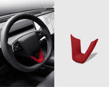 Premium Alcantara Steering Wheel Lower Trim Cover for 2024+ Tesla Model 3 Highland & 2025+ Model Y Juniper
