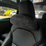 Alcantara Headrest & Lumbar Support Pillow for Tesla Model 3/Y/X/S/Cybertruck