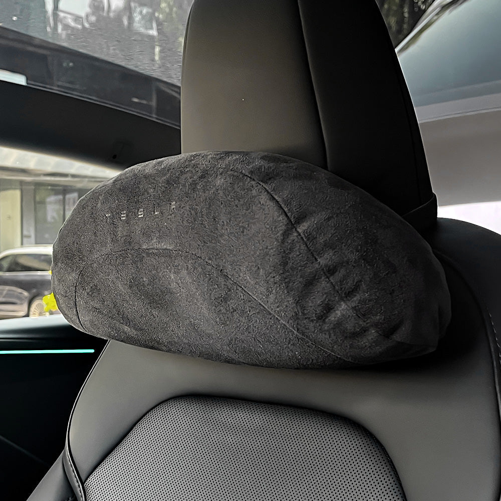 Alcantara Headrest & Lumbar Support Pillow for Tesla Model 3/Y/X/S/Cybertruck