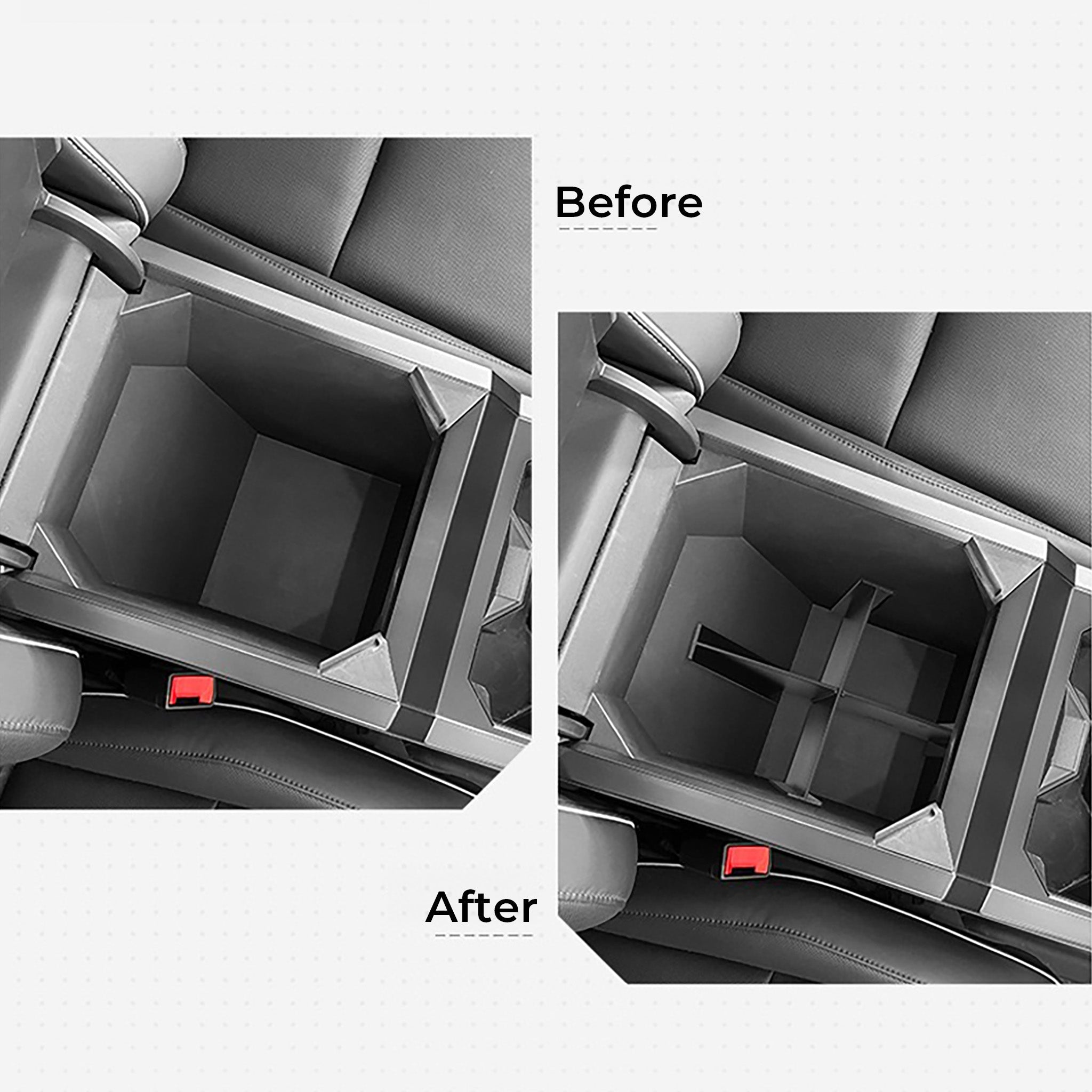 Custom-Fit Armrest Storage Box Divider for 2024 Tesla Cybertruck