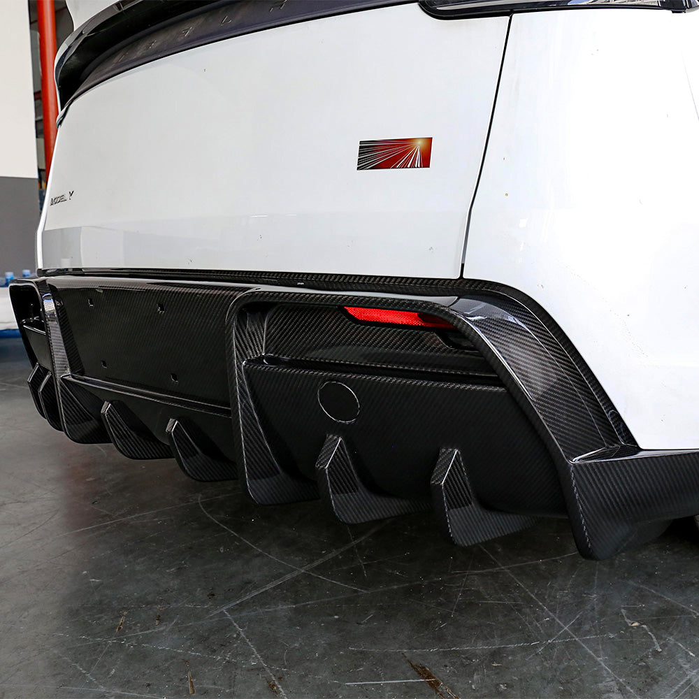 Ascend Carbon Fiber Rear Diffuser for Tesla Model Y Juniper 2025.03+ Premium