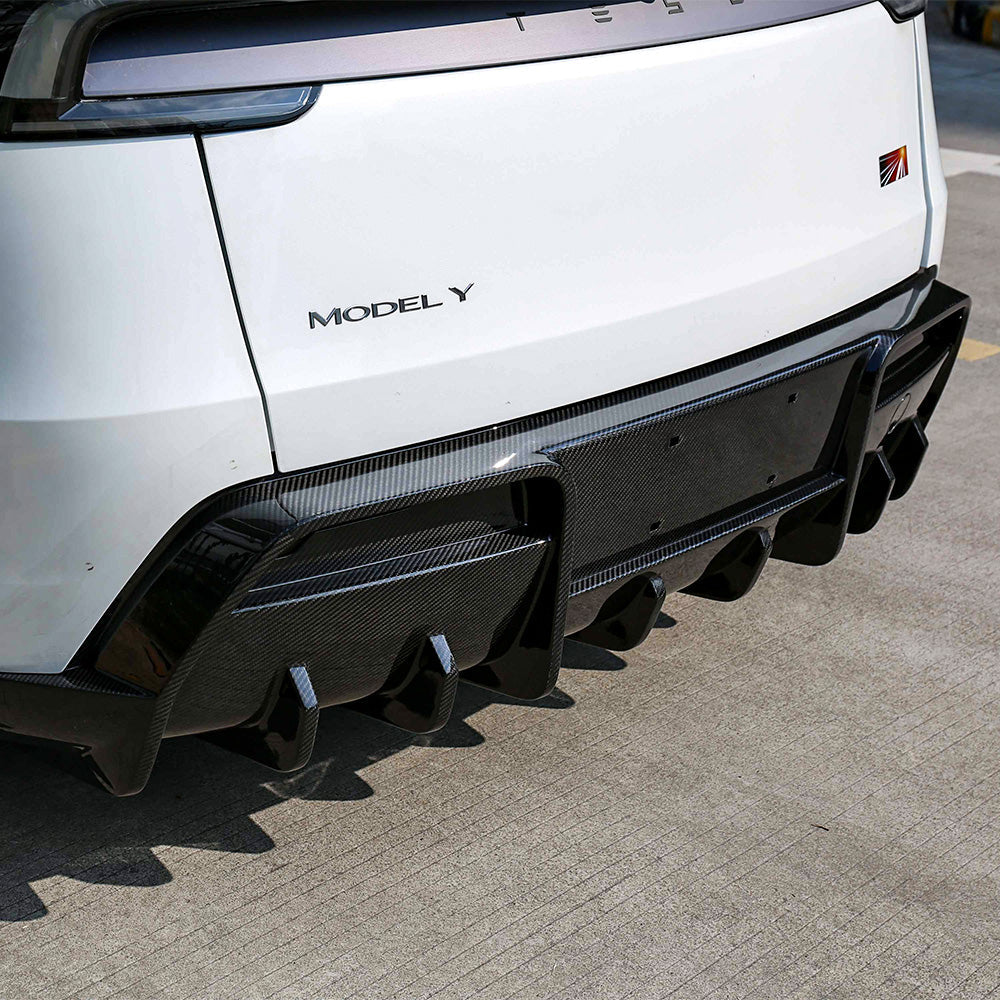 Ascend Carbon Fiber Rear Diffuser for Tesla Model Y Juniper 2025.03+ Premium
