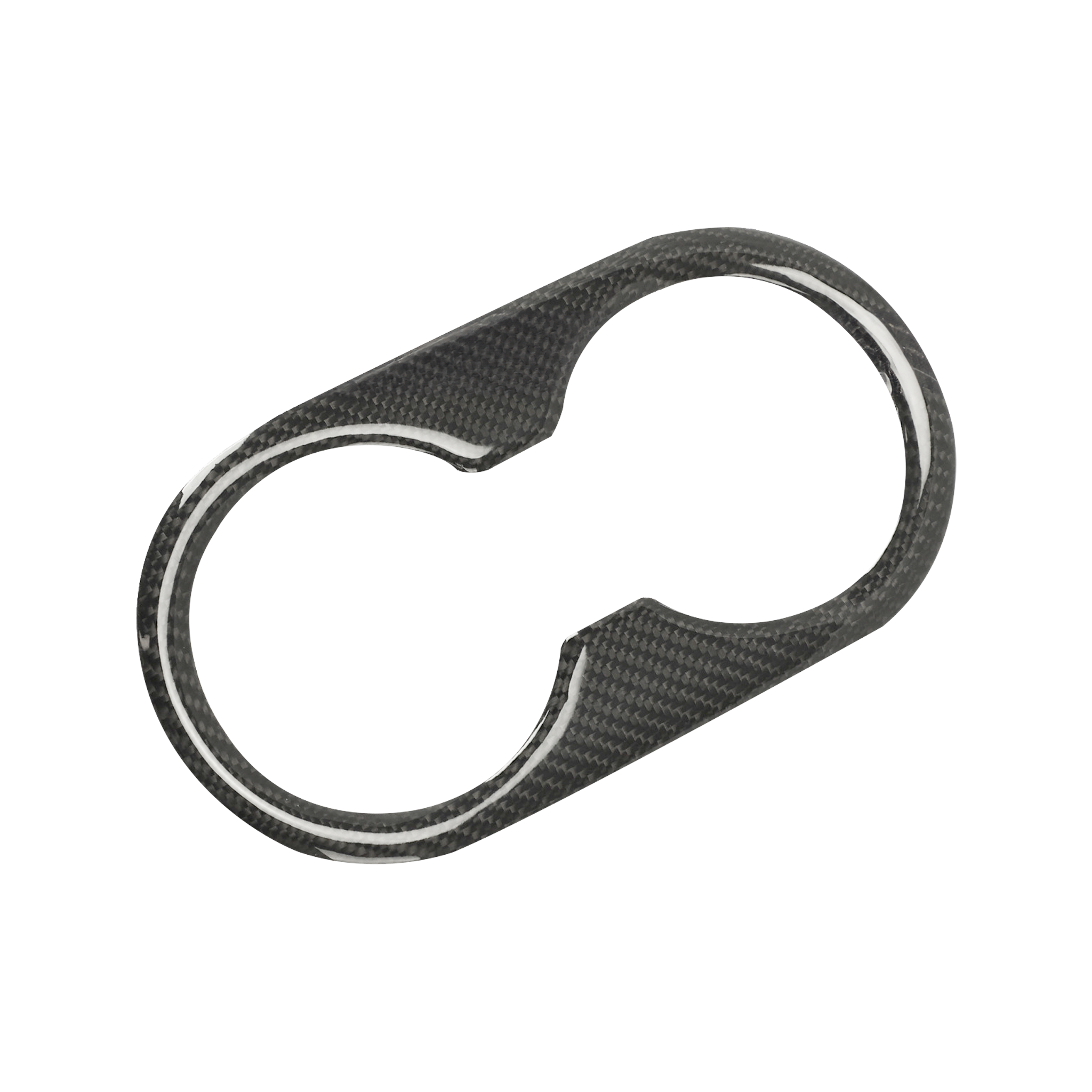 Tesla Model Y Juniper Real Carbon Fiber Rear Cup Holder Cover