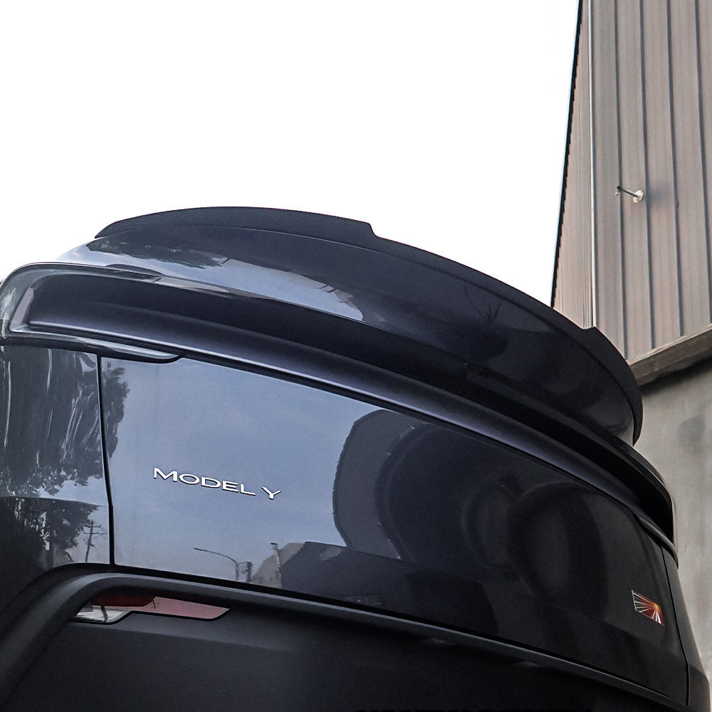 Bottom view of Blade Style Rear Spoiler for Tesla Model Y Juniper (2025.03+)