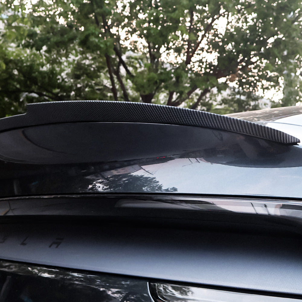 Bottom view of Blade Style Rear Spoiler installed onTesla Model Y Juniper (2025.03+)