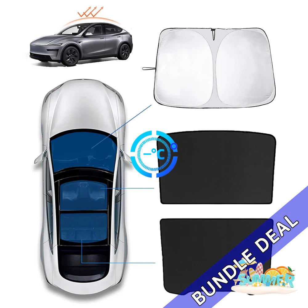 Bundle: Front + Sunroof Sunshades for Tesla Model Y Juniper (2025+)