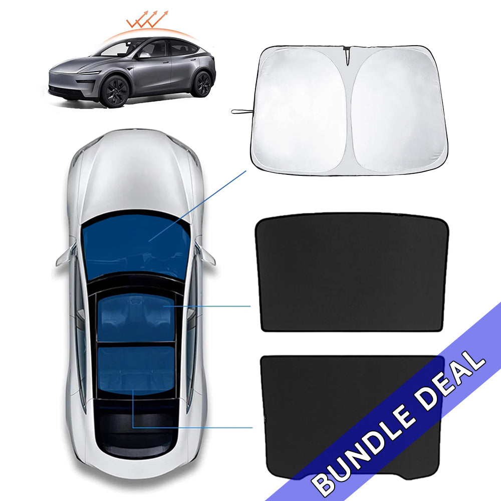 Bundle: Front + Sunroof Sunshades for Tesla Model Y Juniper (2025+)