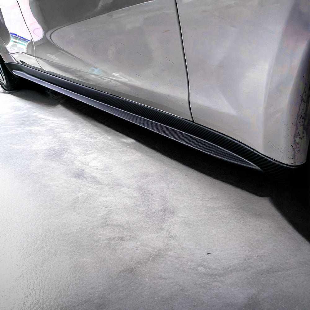 Real Carbon Fiber Side Skirts for Tesla Model S (2021-2025) | High-Performance Aerodynamic Body Kit