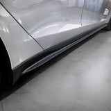 Real Carbon Fiber Side Skirts for Tesla Model S (2021-2025) | High-Performance Aerodynamic Body Kit