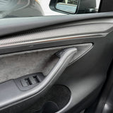 Bundle: Tesla Model 3/Y Carbon Fiber Dashboard & Door Trim Covers Set 2021-2024