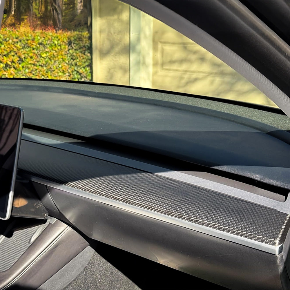 Bundle: Tesla Model 3/Y Carbon Fiber Dashboard & Door Trim Covers Set 2021-2024