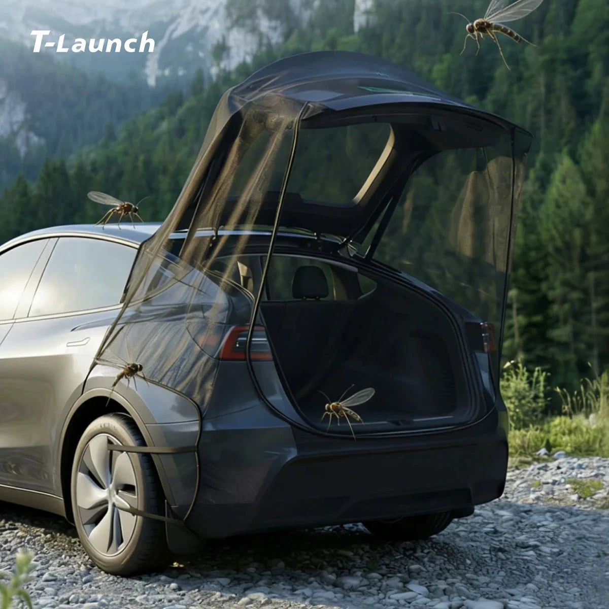 Camping Tailgate Mesh Screen Bug-Free Net for Tesla Model Y/Y L