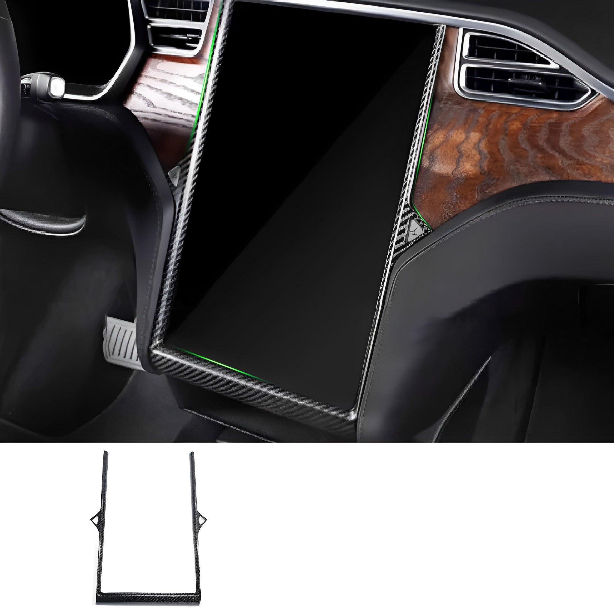 Carbon Fiber Touchscreen Trim for 2014-2020 Model S/X | Teego