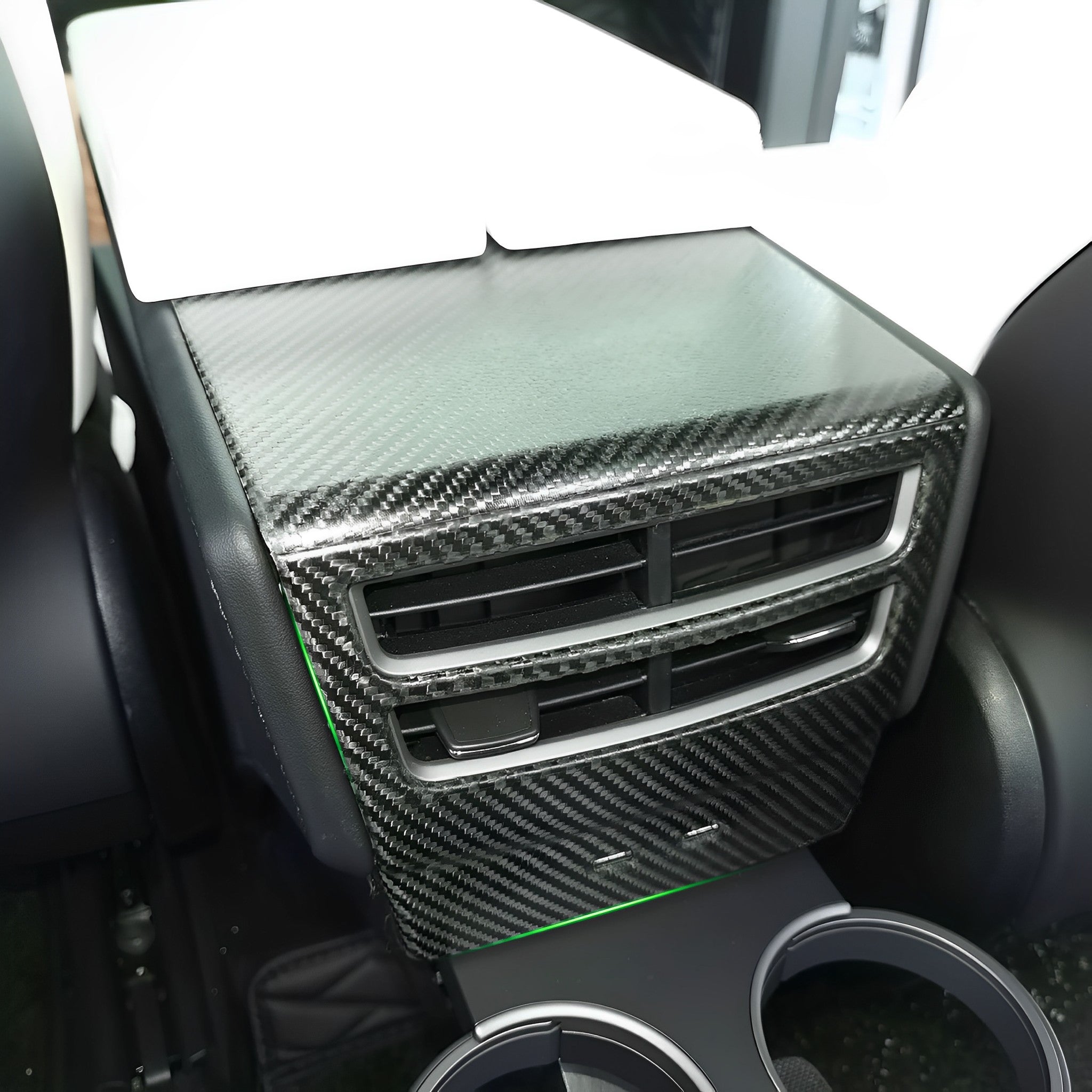 Carbon Fiber Rear Air Vent Cover For Tesla Pre-Refresh Model S / X