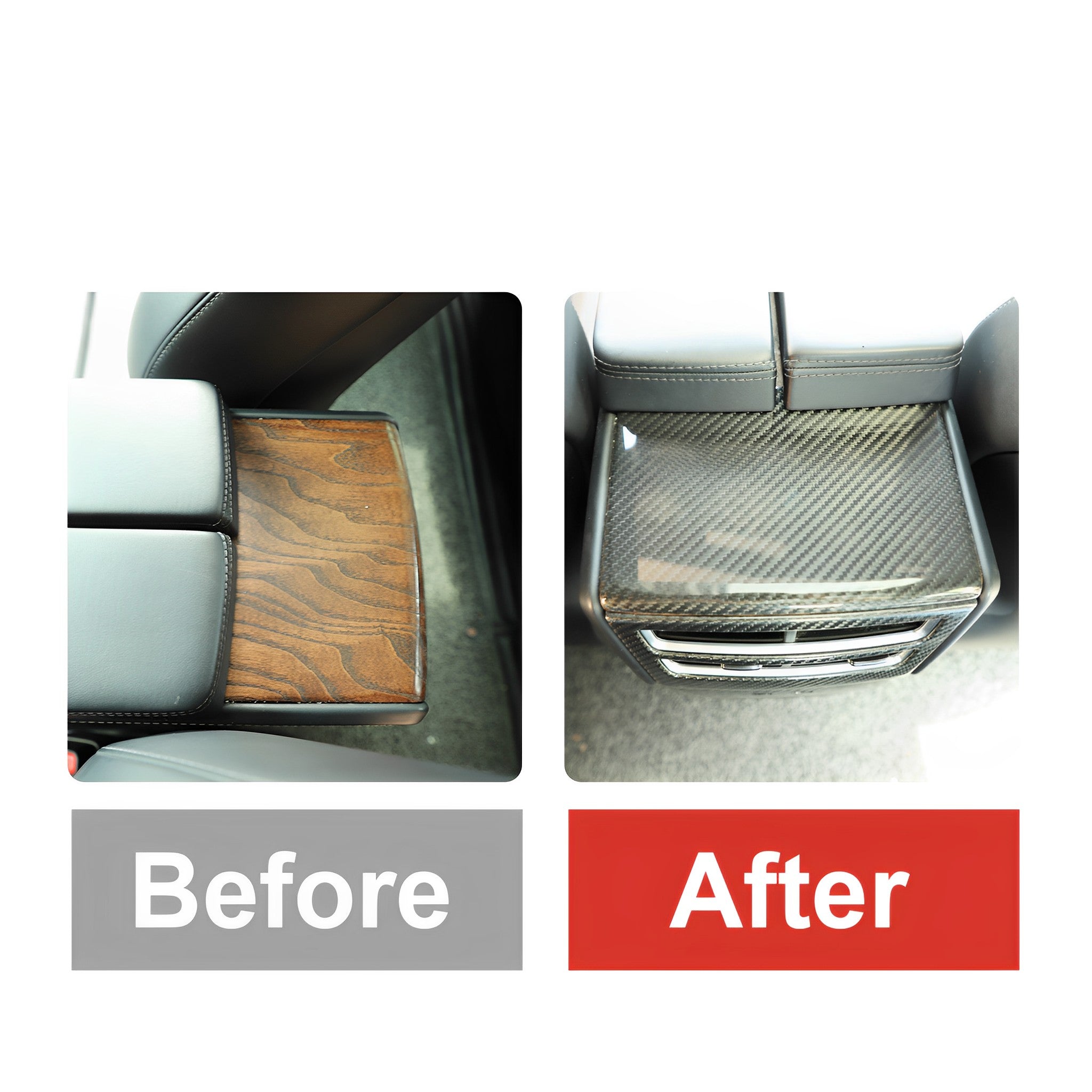 Carbon Fiber Rear Air Vent Cover for Tesla Model S/X (2012-2021) | OEM Fitment & Luxury Interior Upgrade