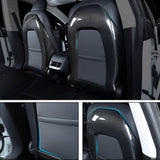 Premium Authentic Carbon Fiber Seat Back Covers for Tesla Model 3 & Model Y – Sporty & Sleek Style