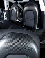 Premium Authentic Carbon Fiber Seat Back Covers for Tesla Model 3 & Model Y – Sporty & Sleek Style