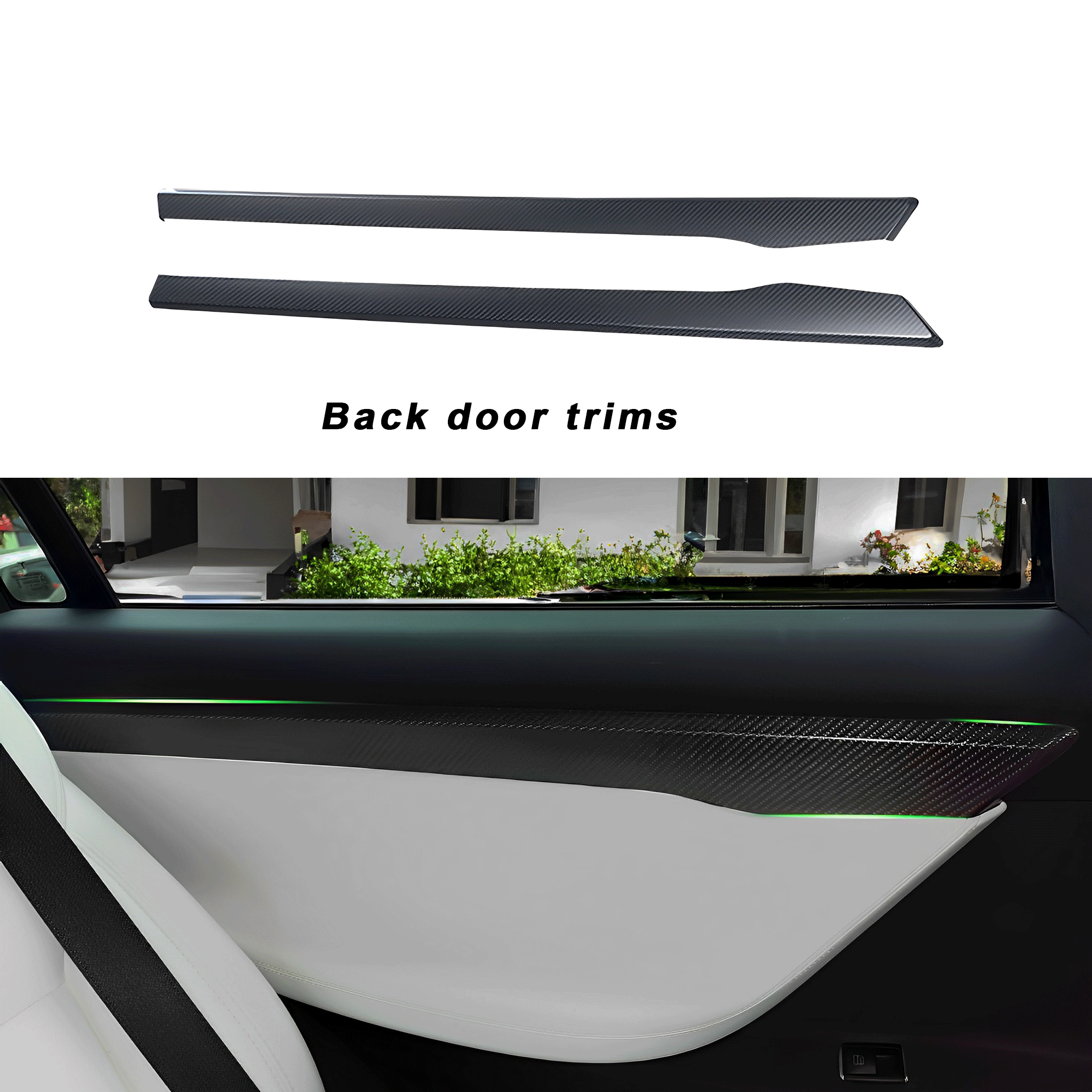 Real Carbon Fiber Door Trims For Tesla Pre-Refresh Model X 2015-2021