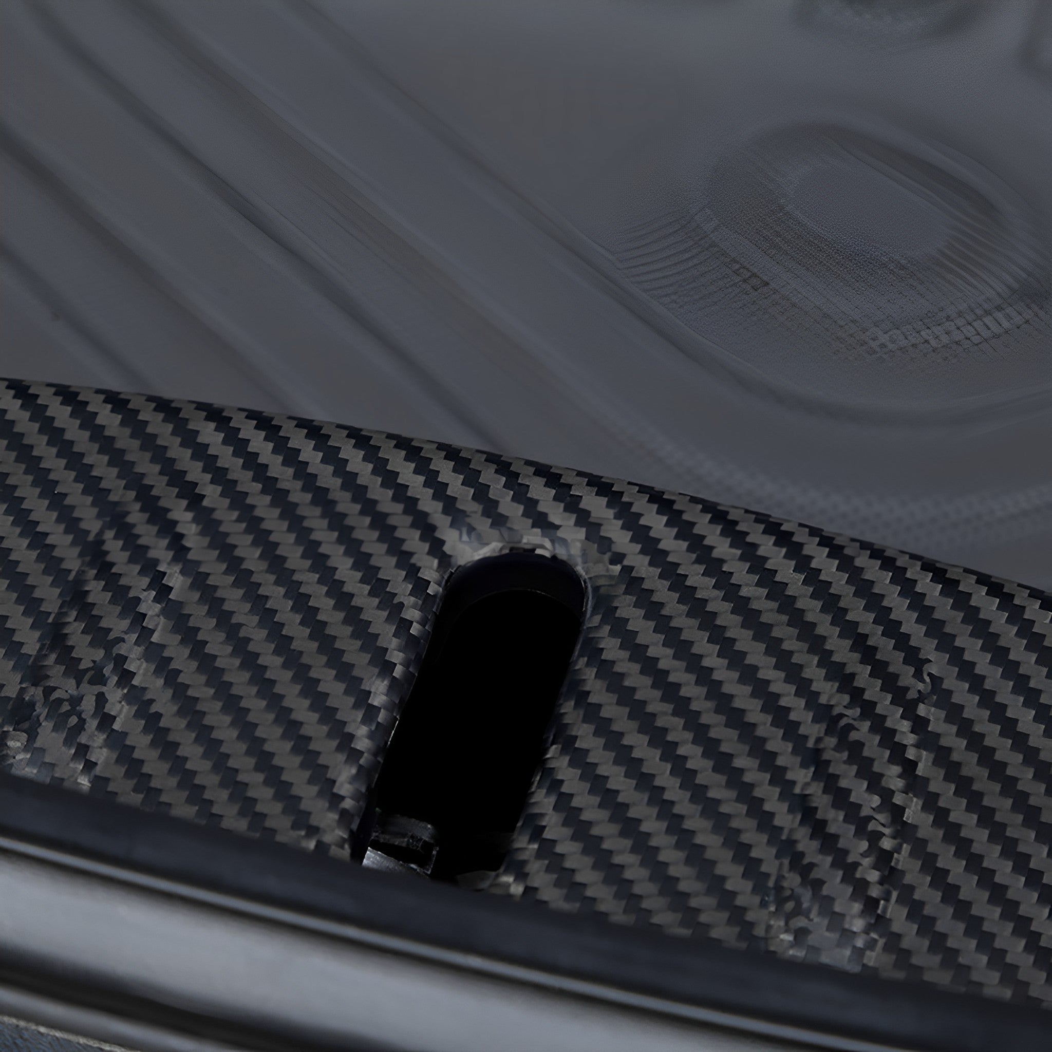 Carbon Fiber Frunk Hood Lock Cover For Tesla Model 3