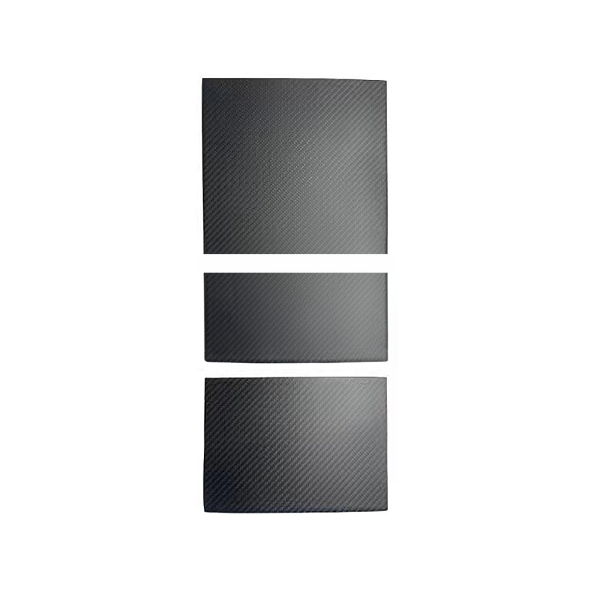 Real Carbon Fiber Center Console Overlays for Tesla Highland 2024+ Model 3 (3 pieces)