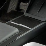 Real Carbon Fiber Center Console Overlays for Tesla Highland 2024+ Model 3 (3 pieces)