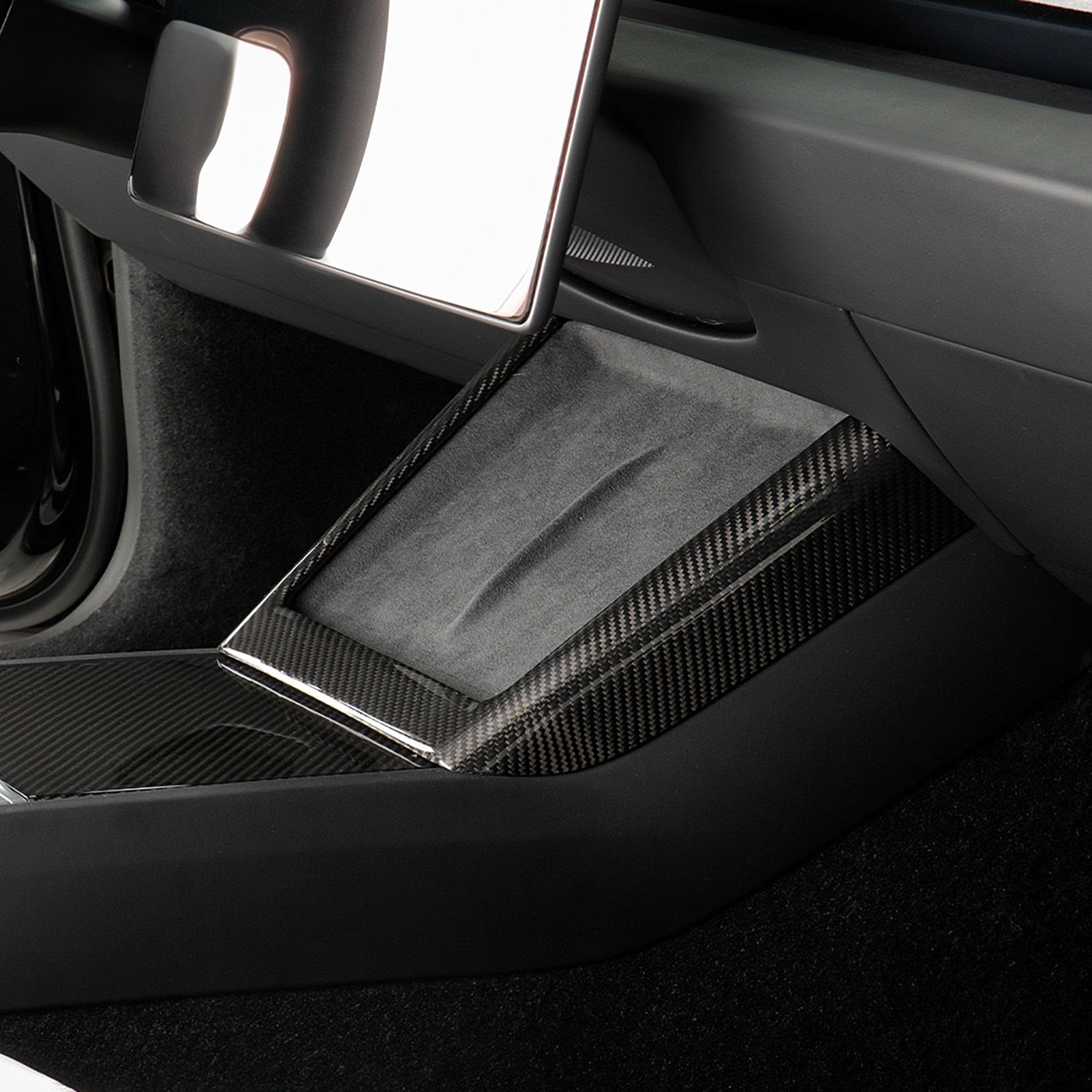 Carbon Fiber Charging Frame for Tesla Model Y Juniper