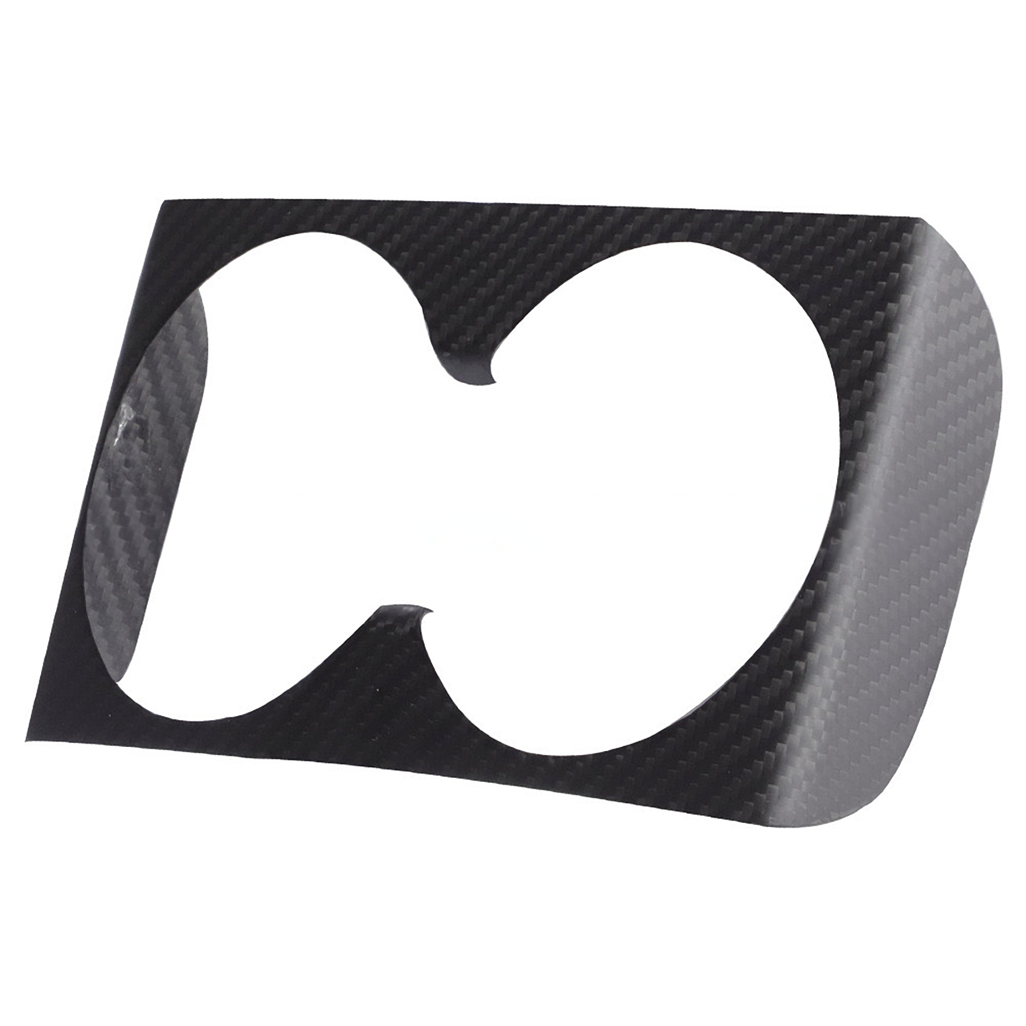 Real Carbon Fiber Front & Rear Cup Holder Covers for Tesla 2024+ Model 3 Highland - matte finish