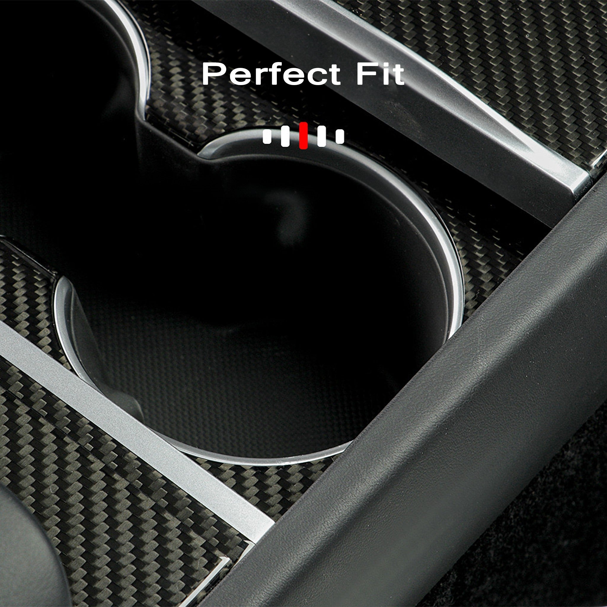 Tesla Model 3 Highland Carbon Fiber Front Cup Holder Cover