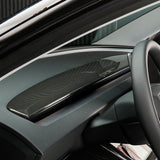 Side view of Carbon fiber Dashboard installed on Tesla Model 3 Highland