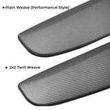 Plain weave and twill weave carbon fiber dashboard comparison