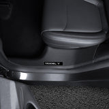 Carbon Fiber Door Sill Protectors for Tesla Model Y Juniper & Model 3 Highland | Custom-Fit Interior Scuff Protection