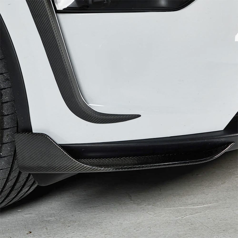 Carbon Fiber Front Bumper Side Splitter Lip for 2025 Tesla Model Y