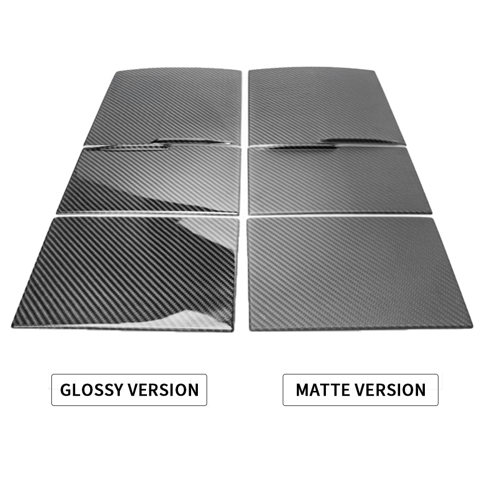 glossy vs matte Carbon Fiber Center Console Overlays Gen 2